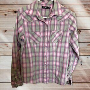 Cruel Girl Button Front Shirt Size Small